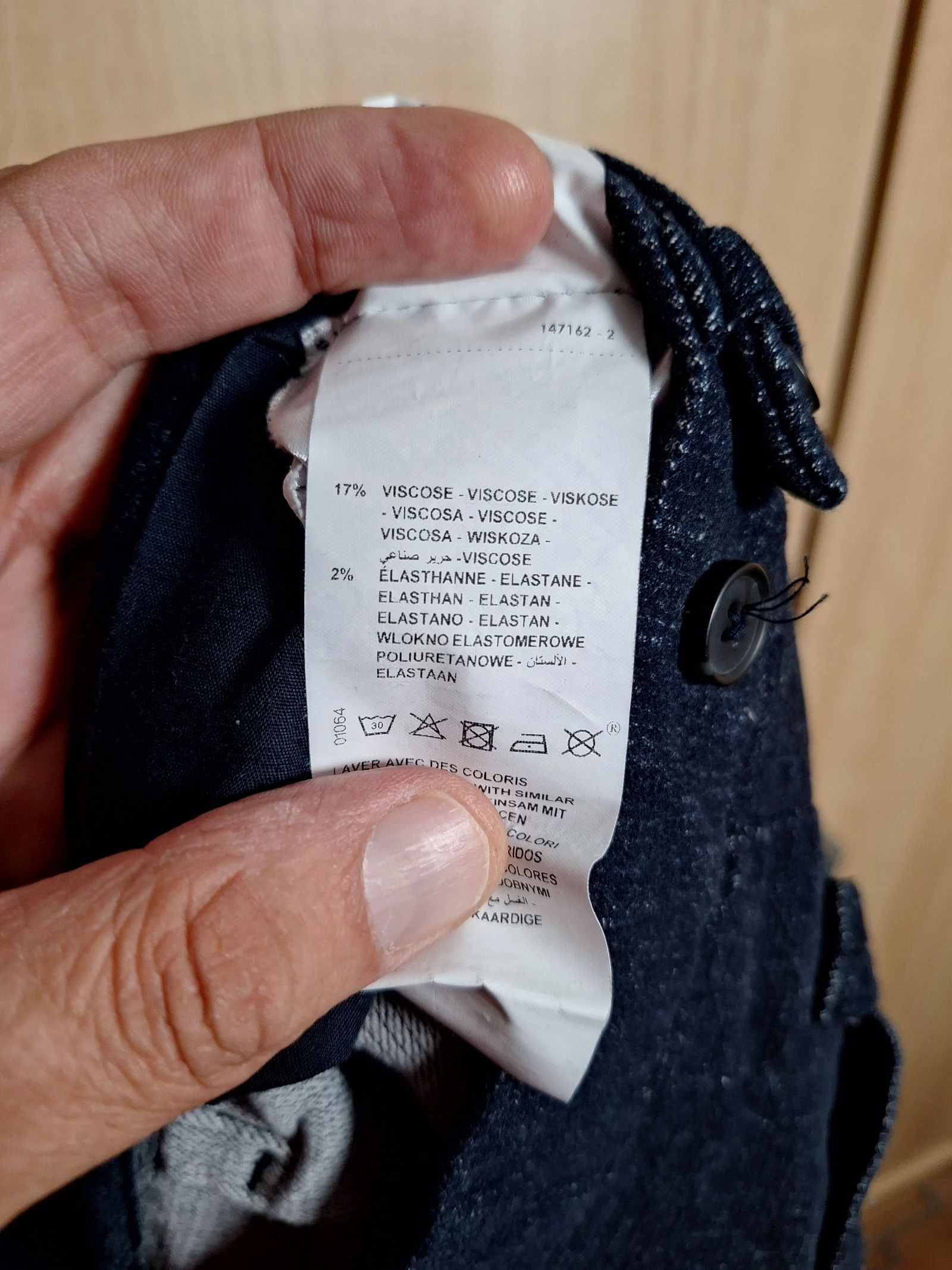 Calça chino estilo denim Devred tamanho 46 azul-marinho com pregas – photo 6